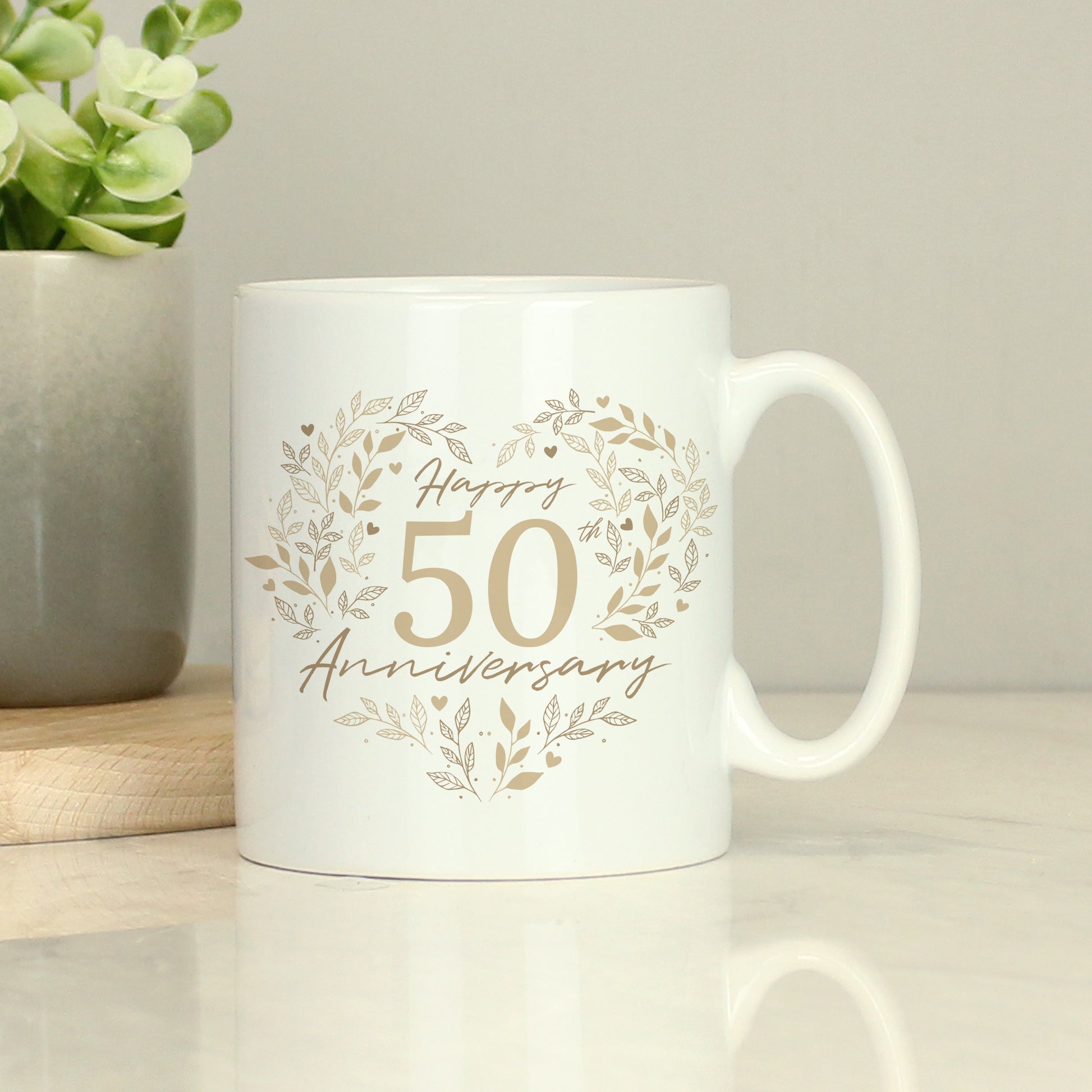 Personalised 50th Golden Wedding Anniversary Mug - MK&JD Gifts