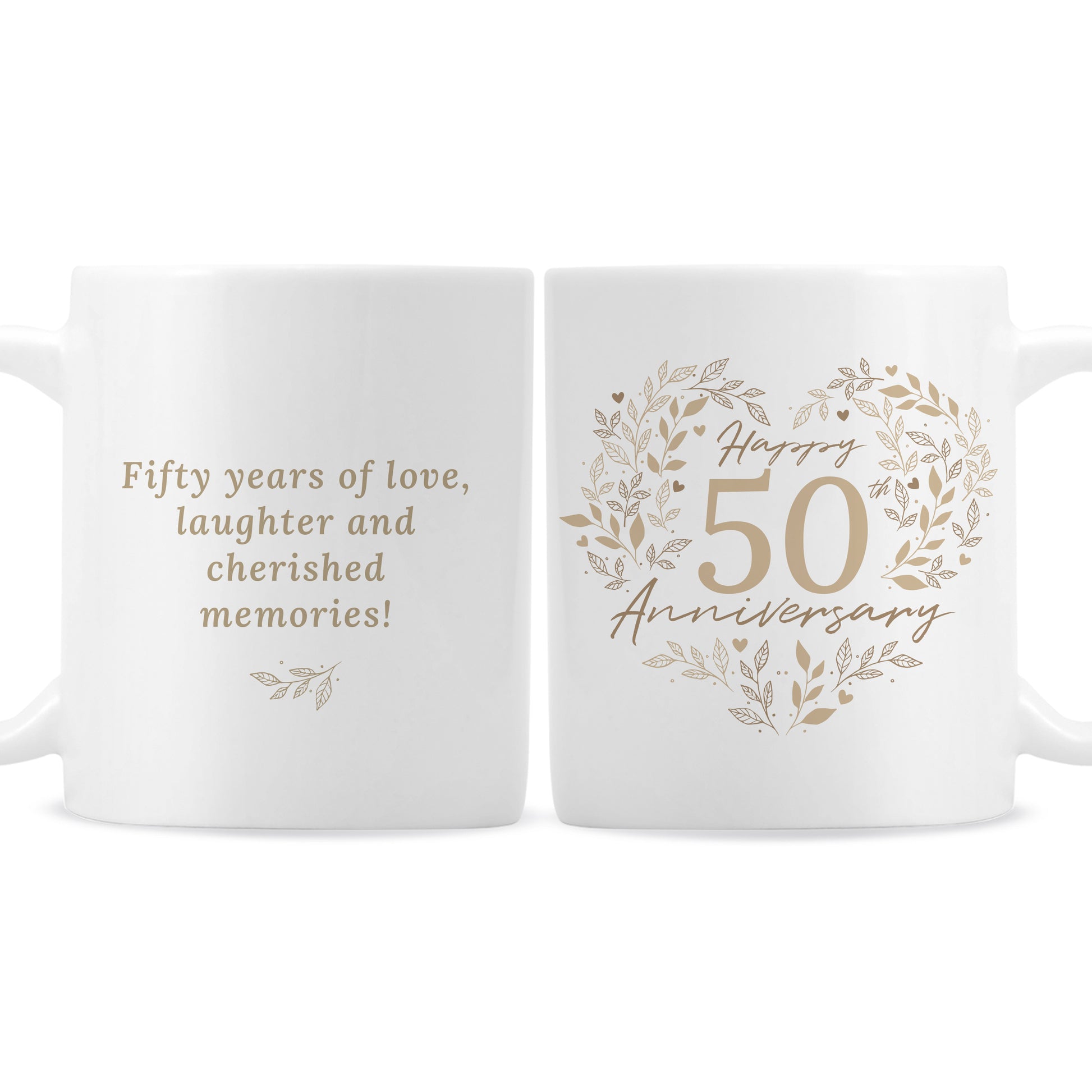 Personalised 50th Golden Wedding Anniversary Mug - MK&JD Gifts