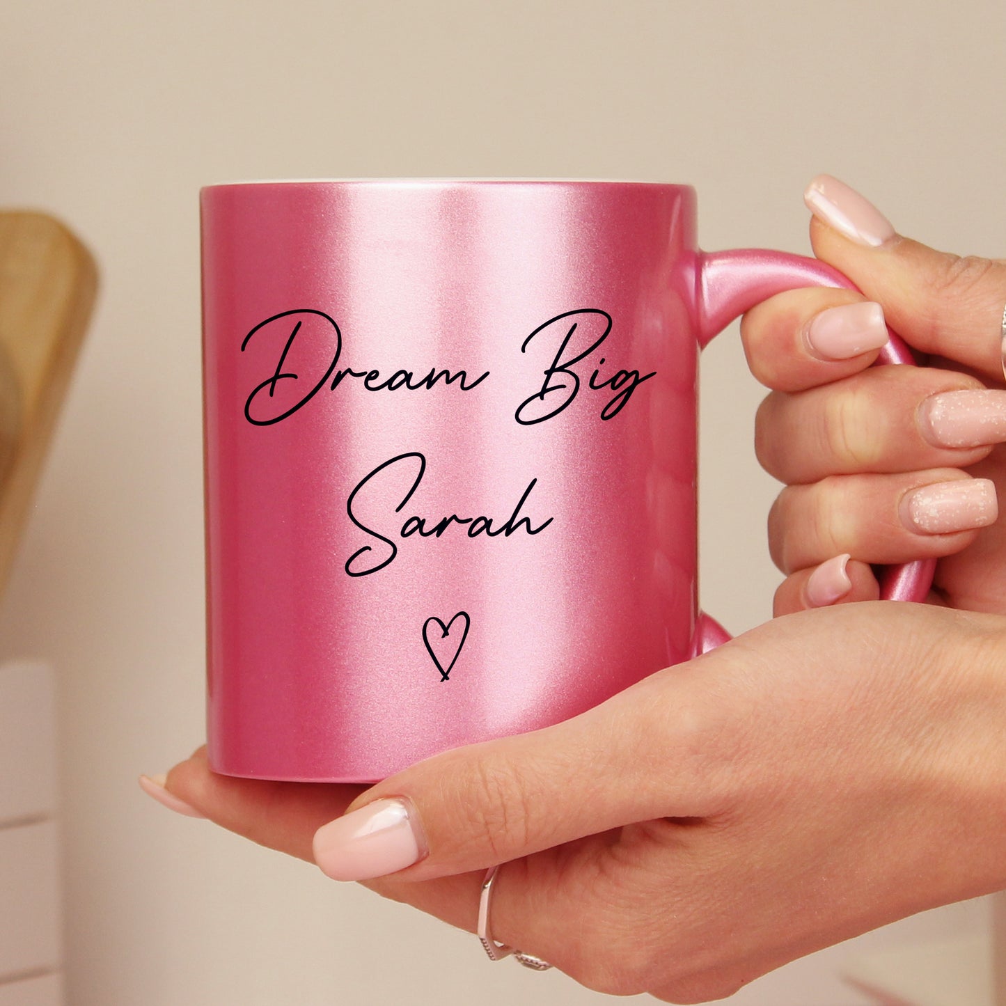 Personalised Pink Glitter Mug - MK&JD Gifts