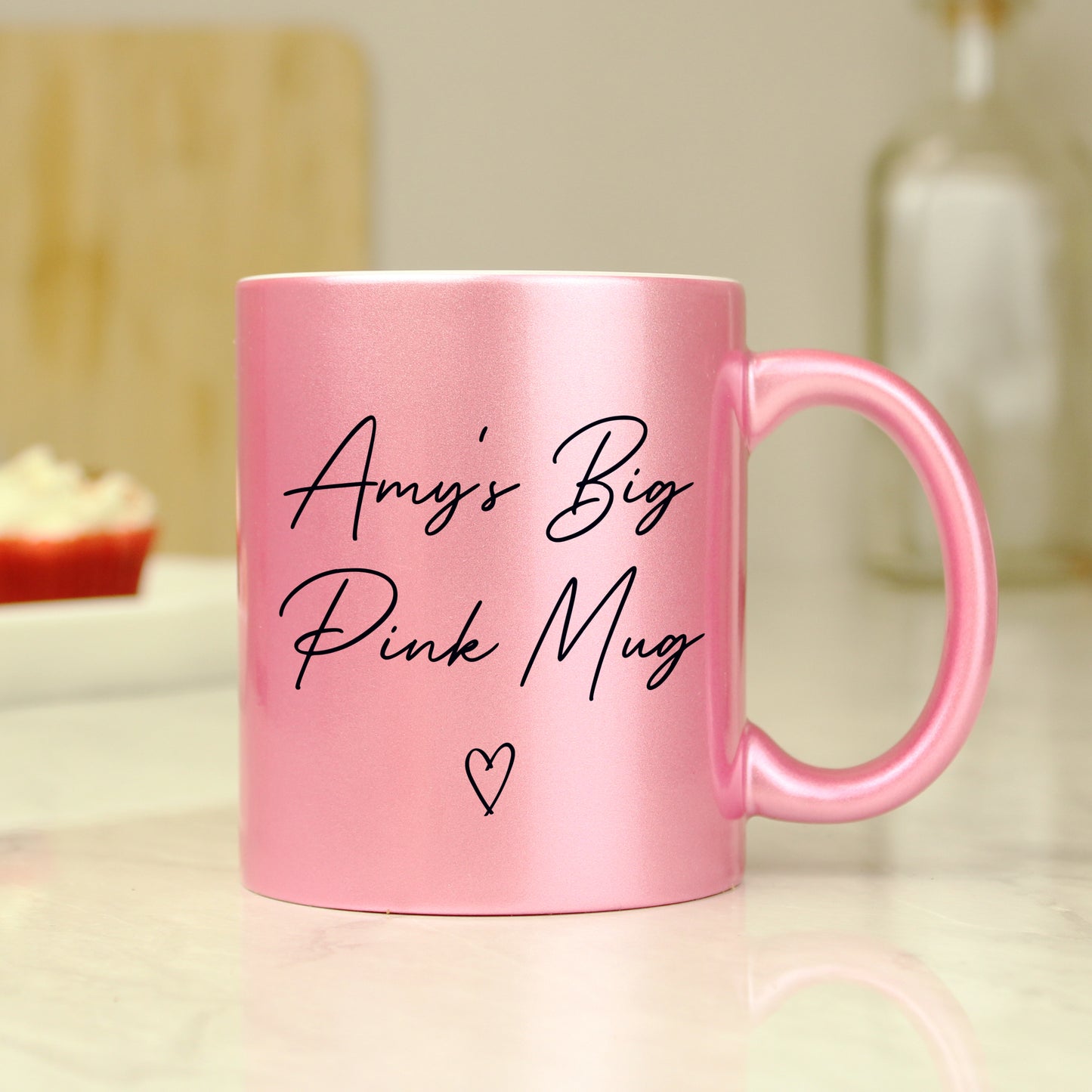 Personalised Pink Glitter Mug - MK&JD Gifts