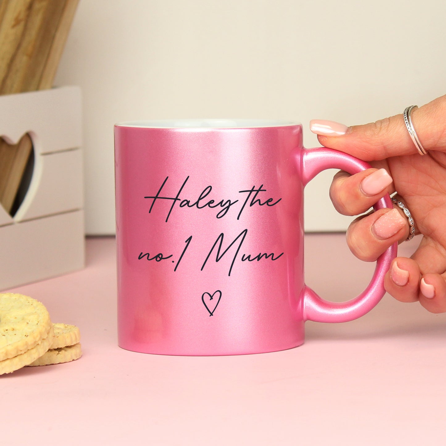 Personalised Pink Glitter Mug - MK&JD Gifts