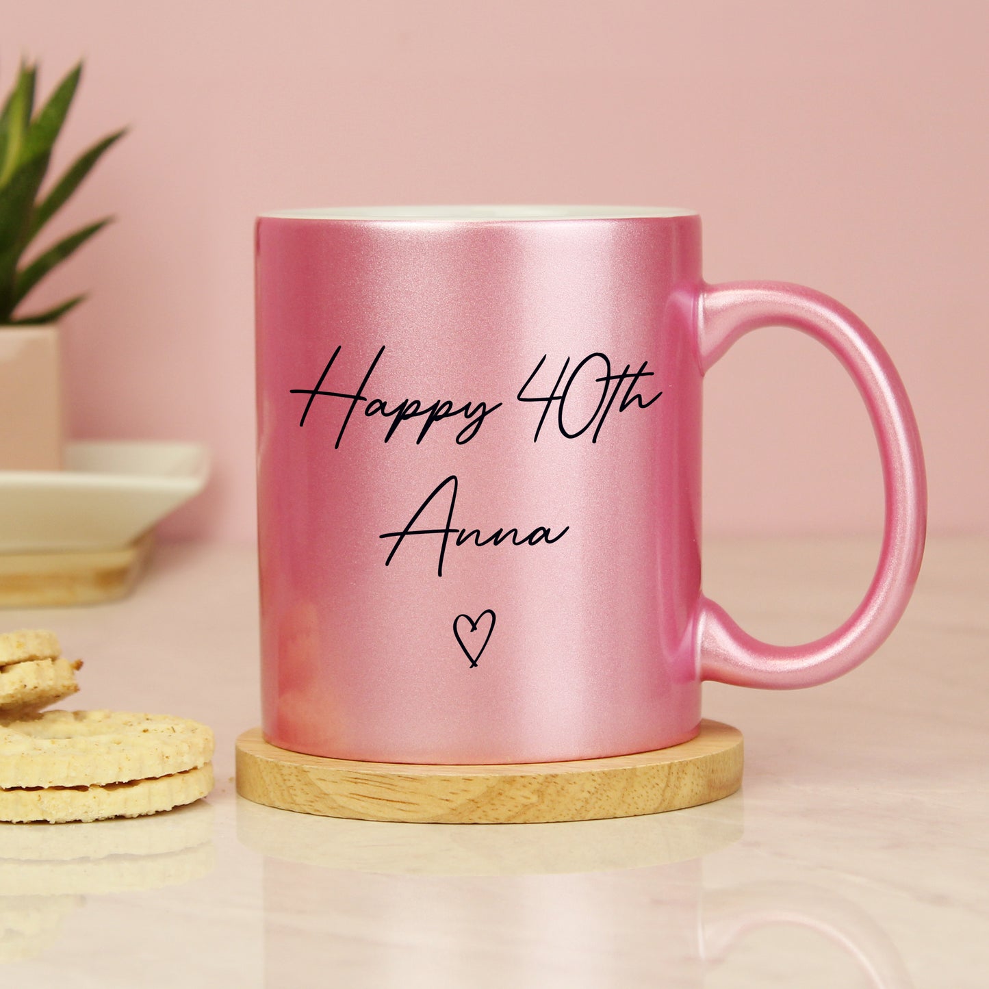 Personalised Pink Glitter Mug - MK&JD Gifts