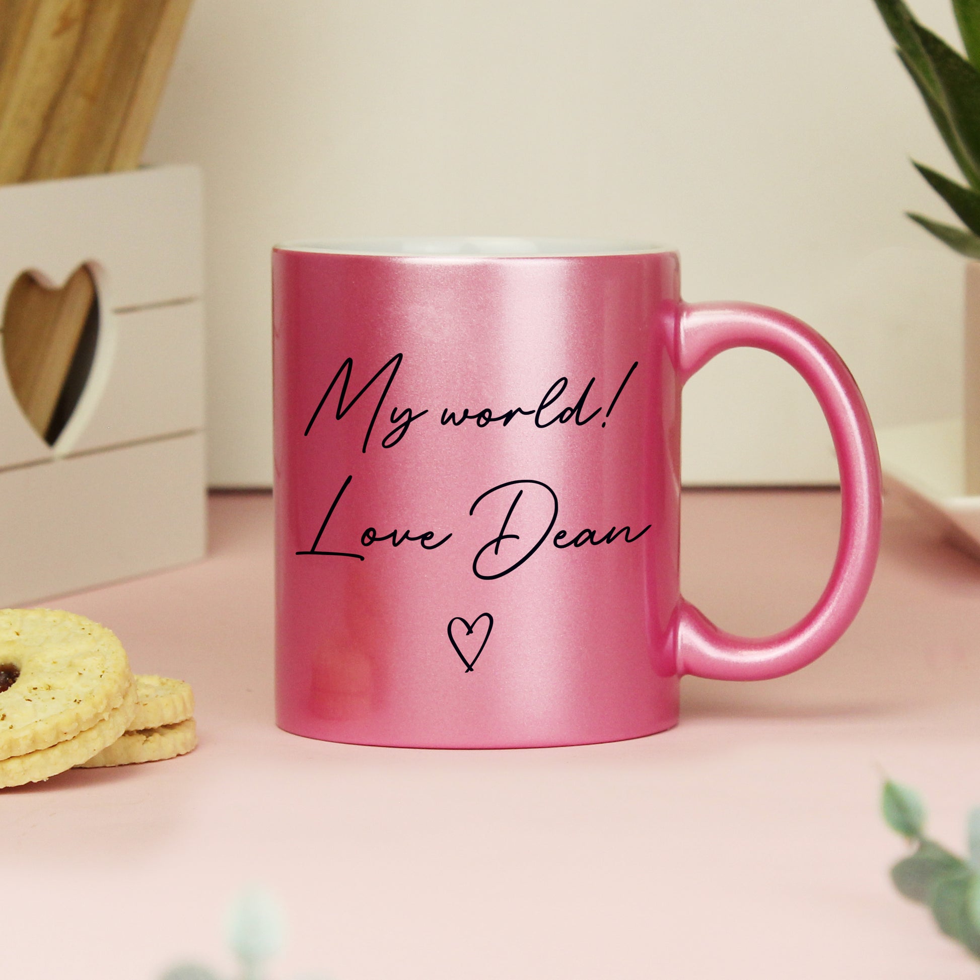 Personalised Pink Glitter Mug - MK&JD Gifts