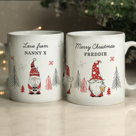 Personalised Christmas Gonk Pattern Mug - MK&JD Gifts