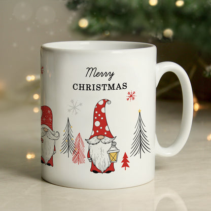 Personalised Christmas Gonk Pattern Mug - MK&JD Gifts