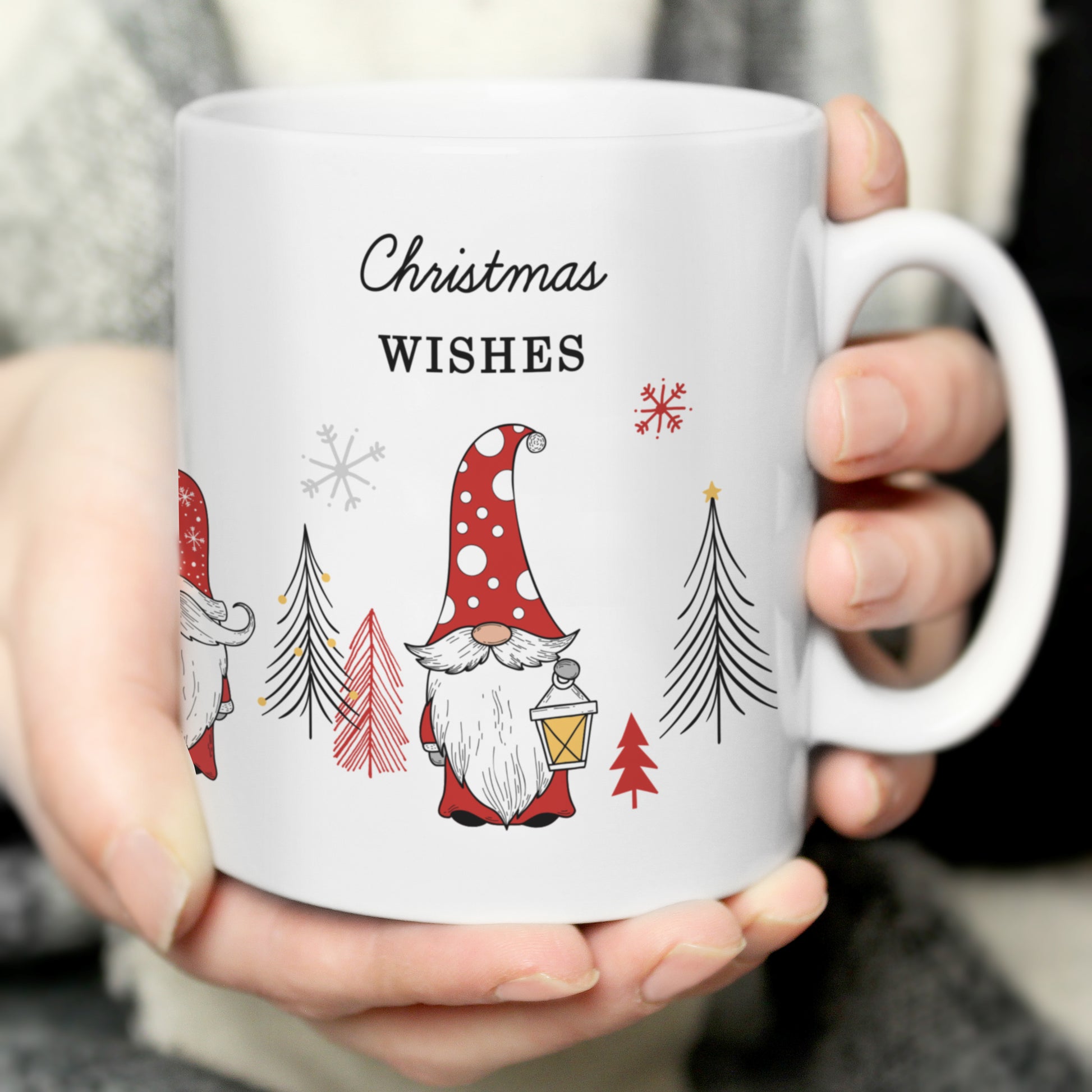 Personalised Christmas Gonk Pattern Mug - MK&JD Gifts