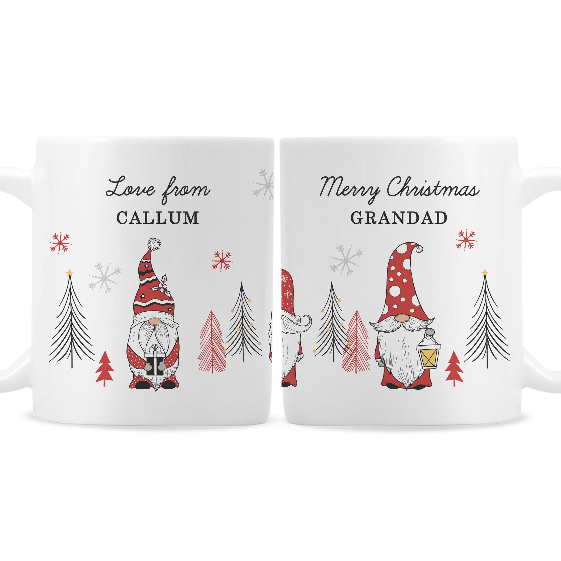 Personalised Christmas Gonk Pattern Mug - MK&JD Gifts