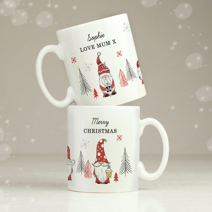 Personalised Christmas Gonk Pattern Mug - MK&JD Gifts