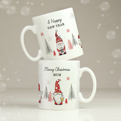 Personalised Christmas Gonk Pattern Mug - MK&JD Gifts