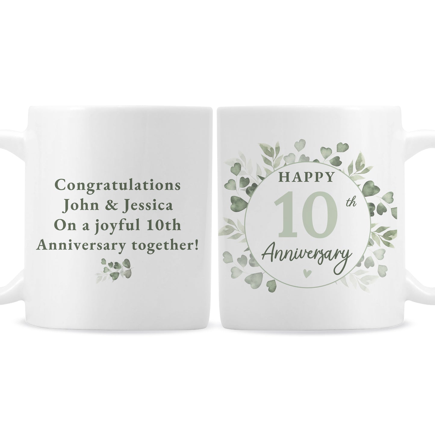 Personalised Botanical Anniversary Mug - MK&JD Gifts