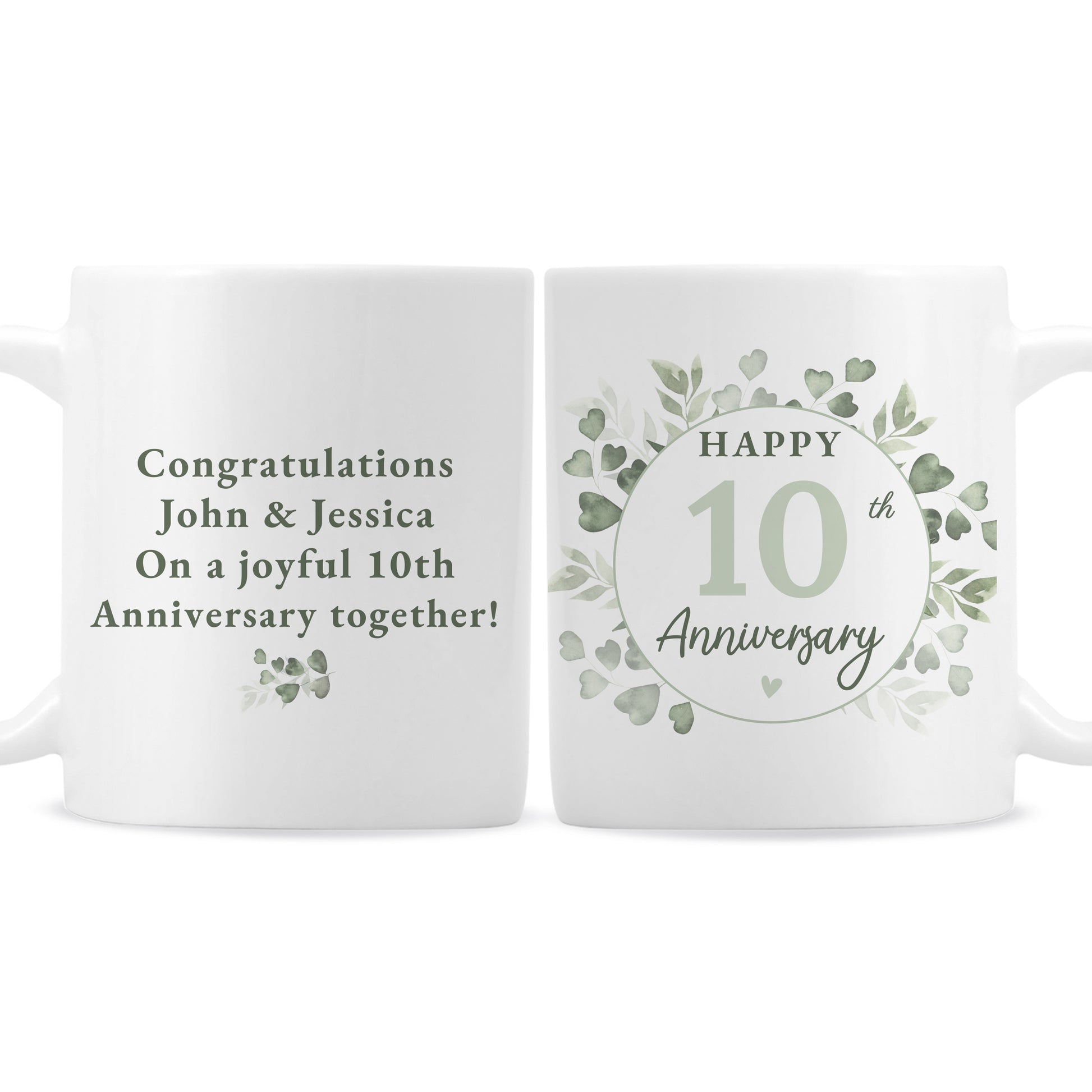Personalised Botanical Anniversary Mug - MK&JD Gifts