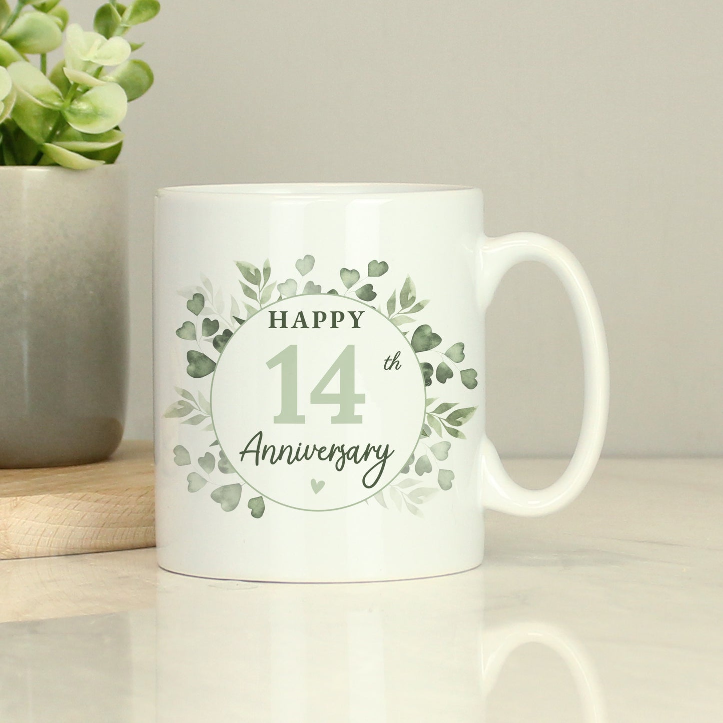 Personalised Botanical Anniversary Mug - MK&JD Gifts