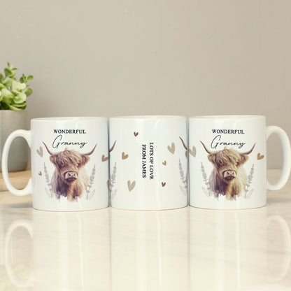 Personalised Highland Cow Mug - MK&JD Gifts