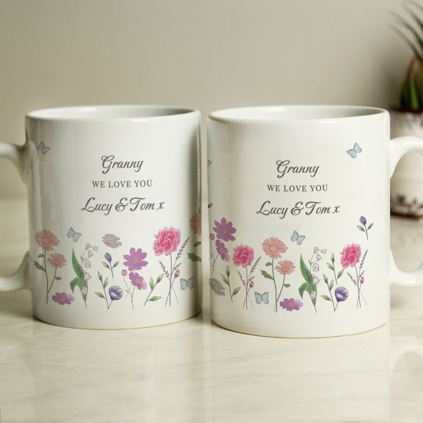 Personalised Wild Flowers Mug