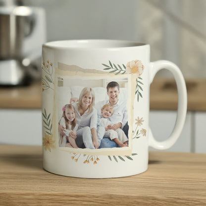 Personalised Wild Flowers Photo Upload Mug