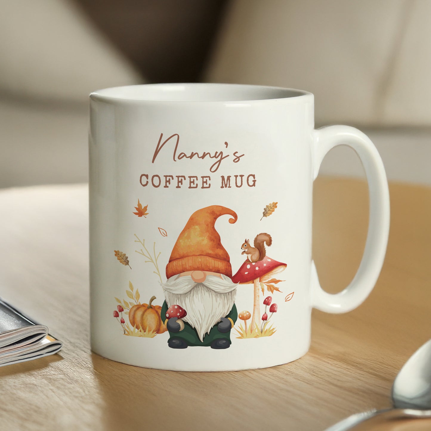 Personalised Autumn Gonk Mug - MK&JD Gifts
