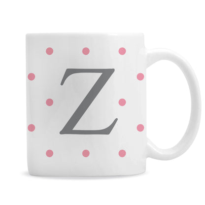 Personalised Monogram Pink Spot Mug - MK&JD Gifts