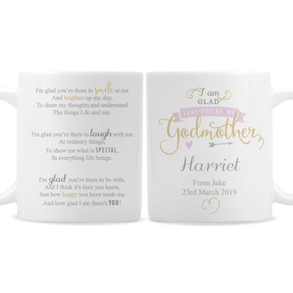 Personalised I Am Glad... Godmother Mug - MK&JD Gifts