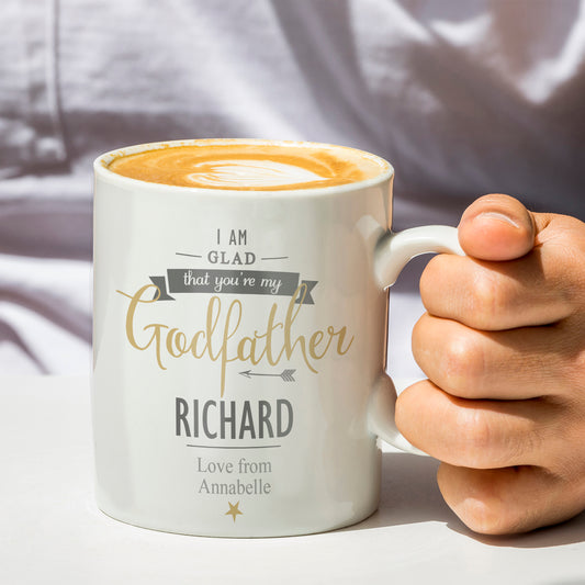 Personalised I Am Glad... Godfather Mug