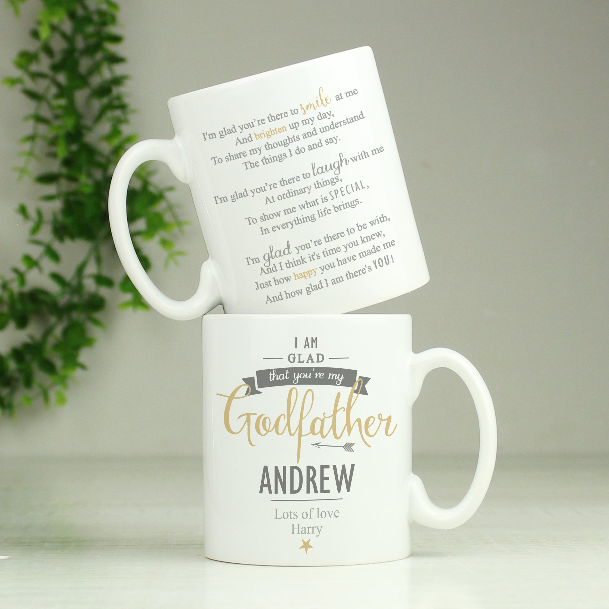 Personalised I Am Glad... Godfather Mug - MK&JD Gifts