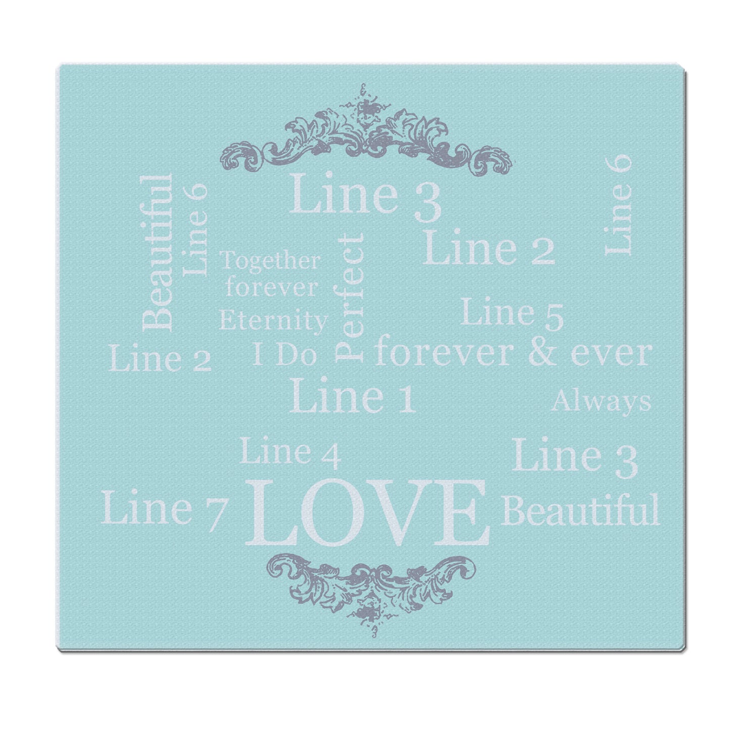 Personalised Typography Glass Chopping Board/Worktop Saver - MK&JD Gifts