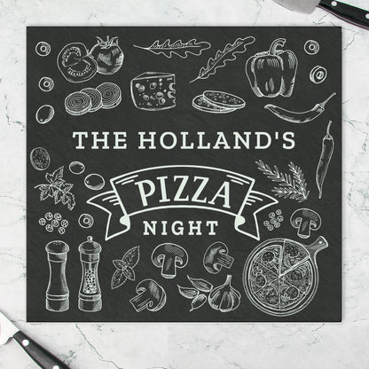 Personalised Pizza Glass Chopping Board/Worktop Saver - MK&JD Gifts