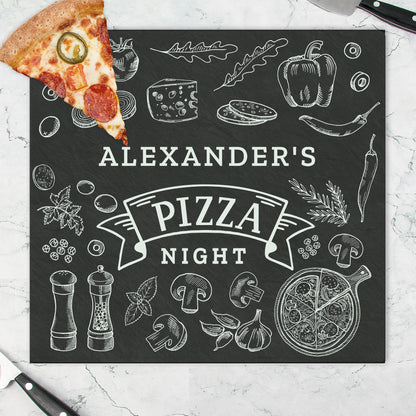 Personalised Pizza Glass Chopping Board/Worktop Saver - MK&JD Gifts