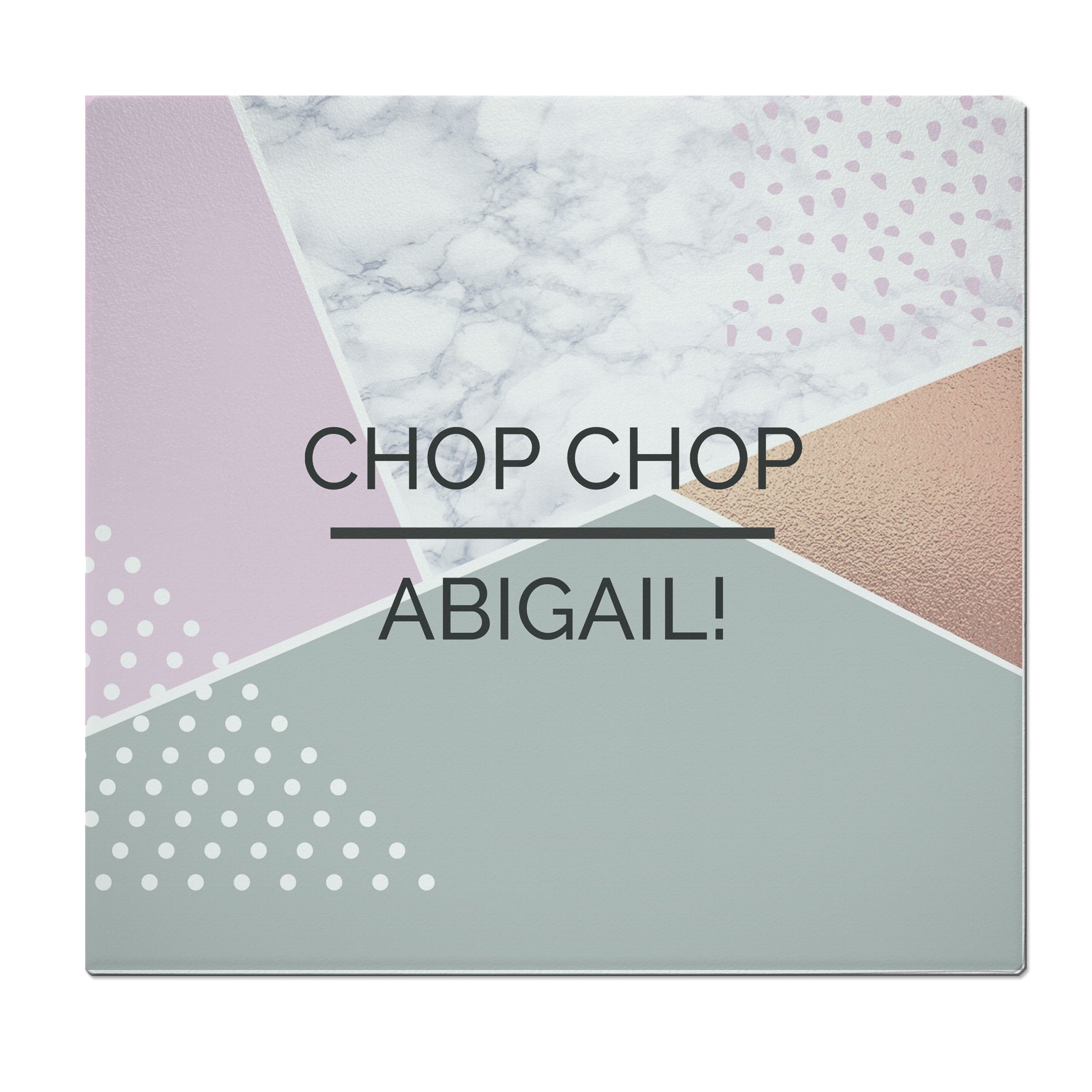 Personalised Geometric Glass Chopping Board/Worktop Saver - MK&JD Gifts