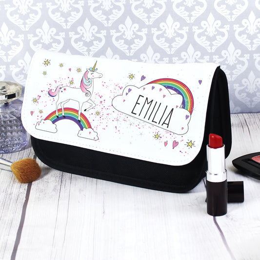 Personalised Unicorn Make Up Bag - MK&JD Gifts