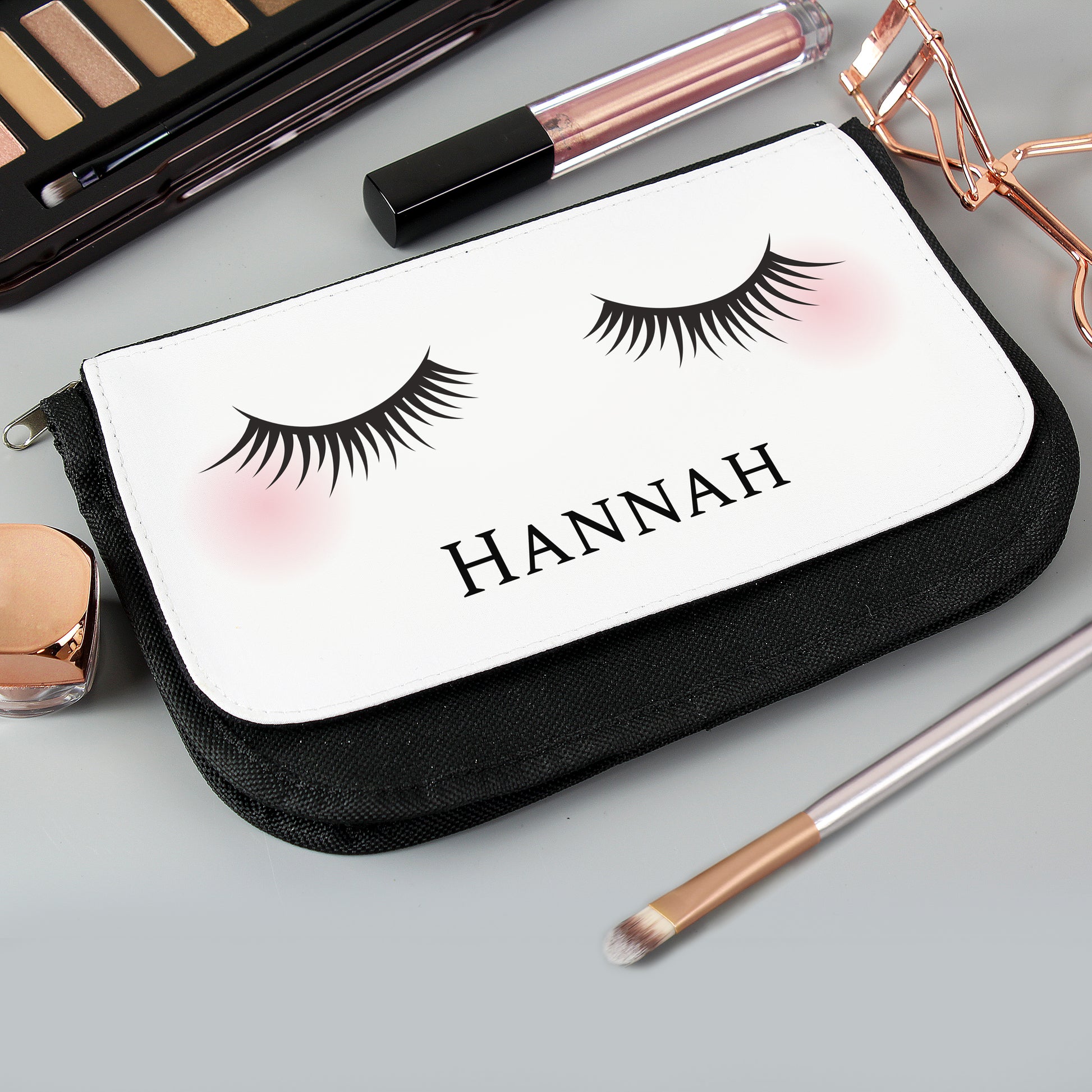 Personalised Eyelashes Make Up Bag - MK&JD Gifts