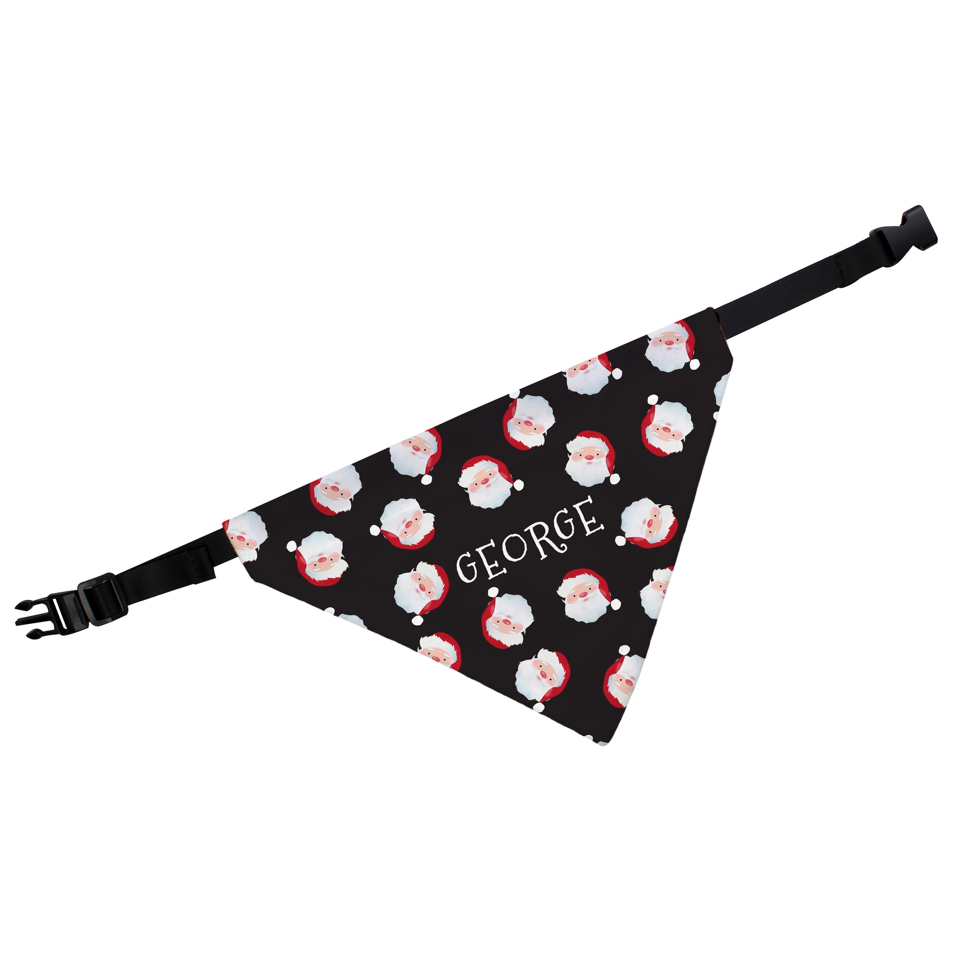Personalised Santa Black Dog Bandana - MK&JD Gifts