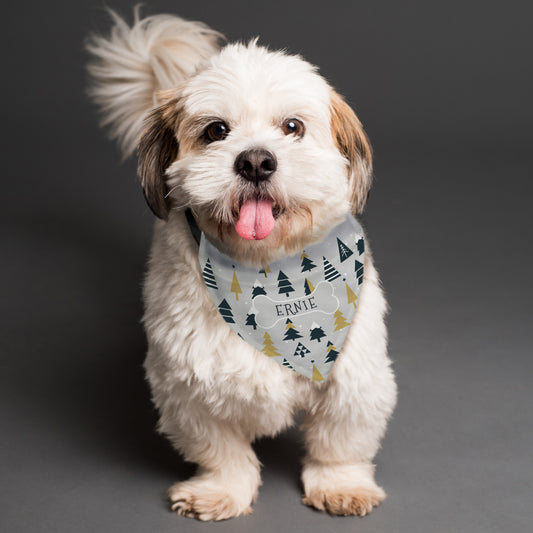 Personalised Christmas Tree Dog Bandana - MK&JD Gifts