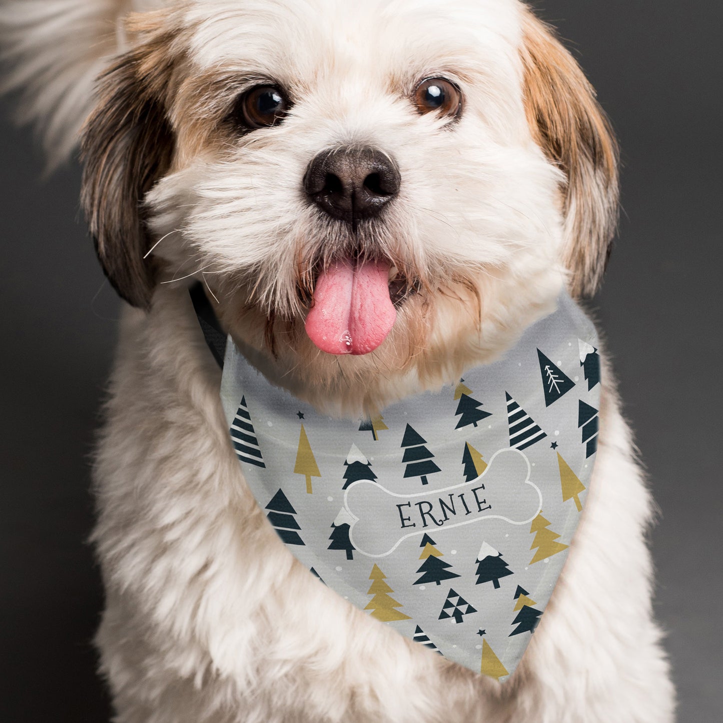 Personalised Christmas Tree Dog Bandana - MK&JD Gifts
