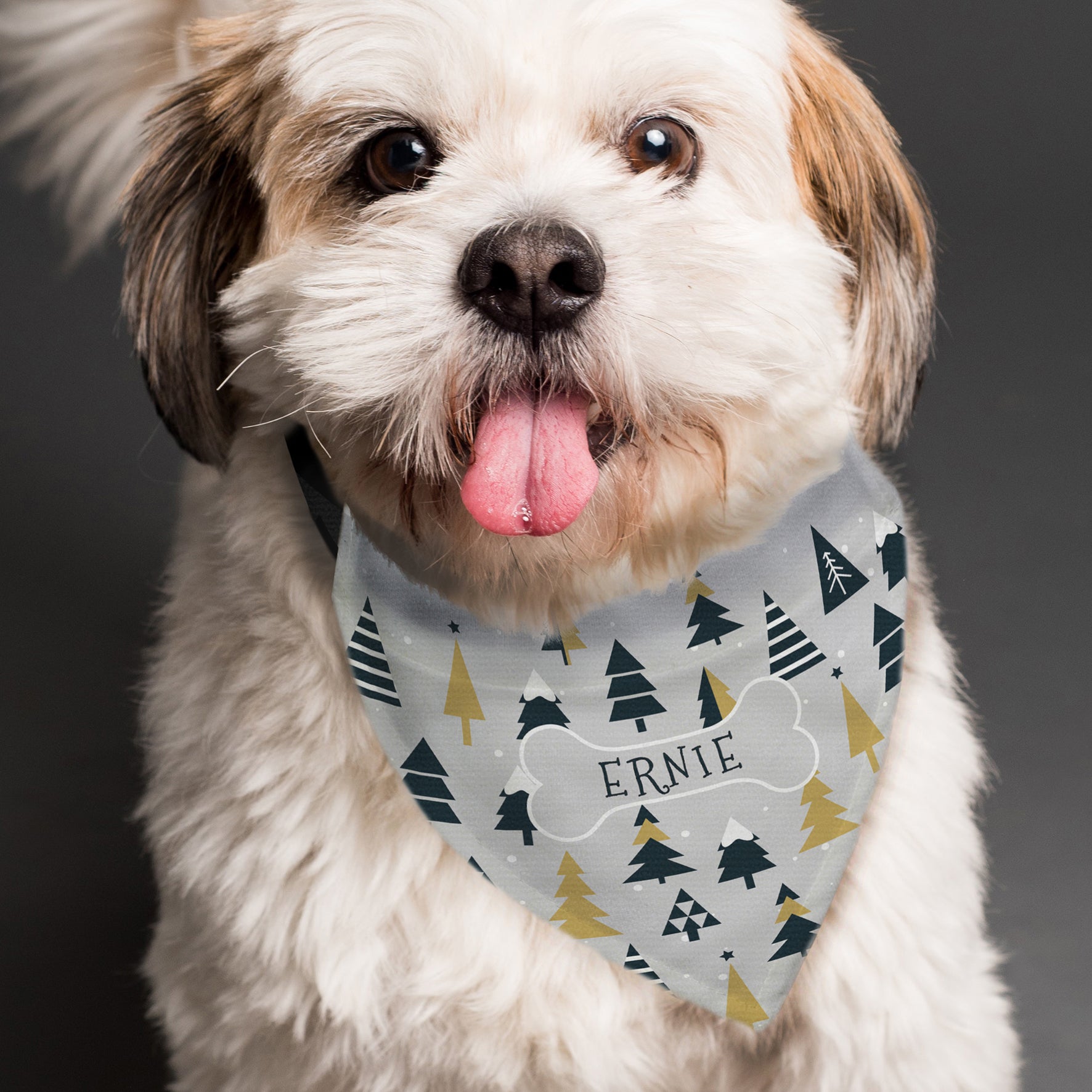 Personalised Christmas Tree Dog Bandana - MK&JD Gifts