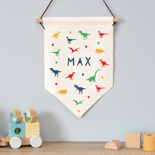 Personalised Dinosaur Hanging Banner - MK&JD Gifts