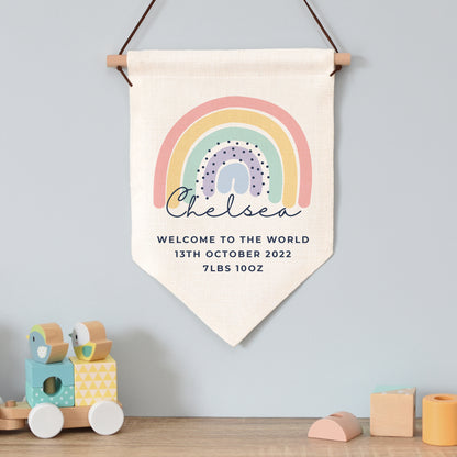 Personalised Rainbow Hanging Banner - MK&JD Gifts