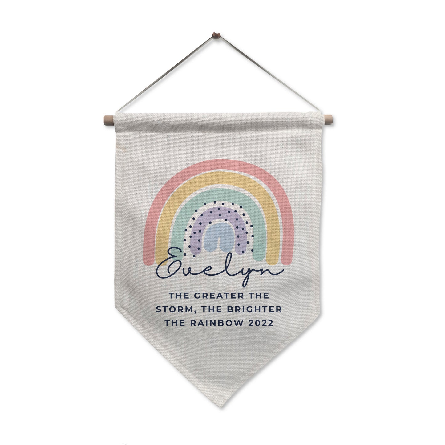 Personalised Rainbow Hanging Banner - MK&JD Gifts