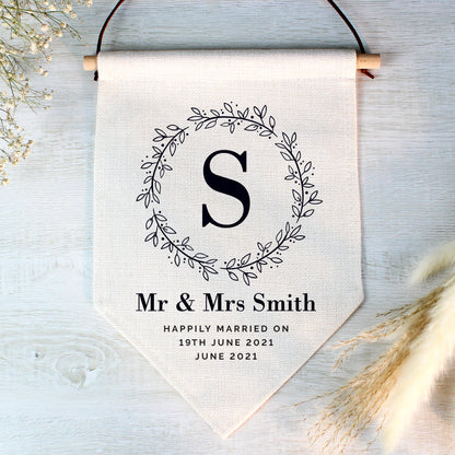 Personalised Floral Leaf Hanging Banner - MK&JD Gifts