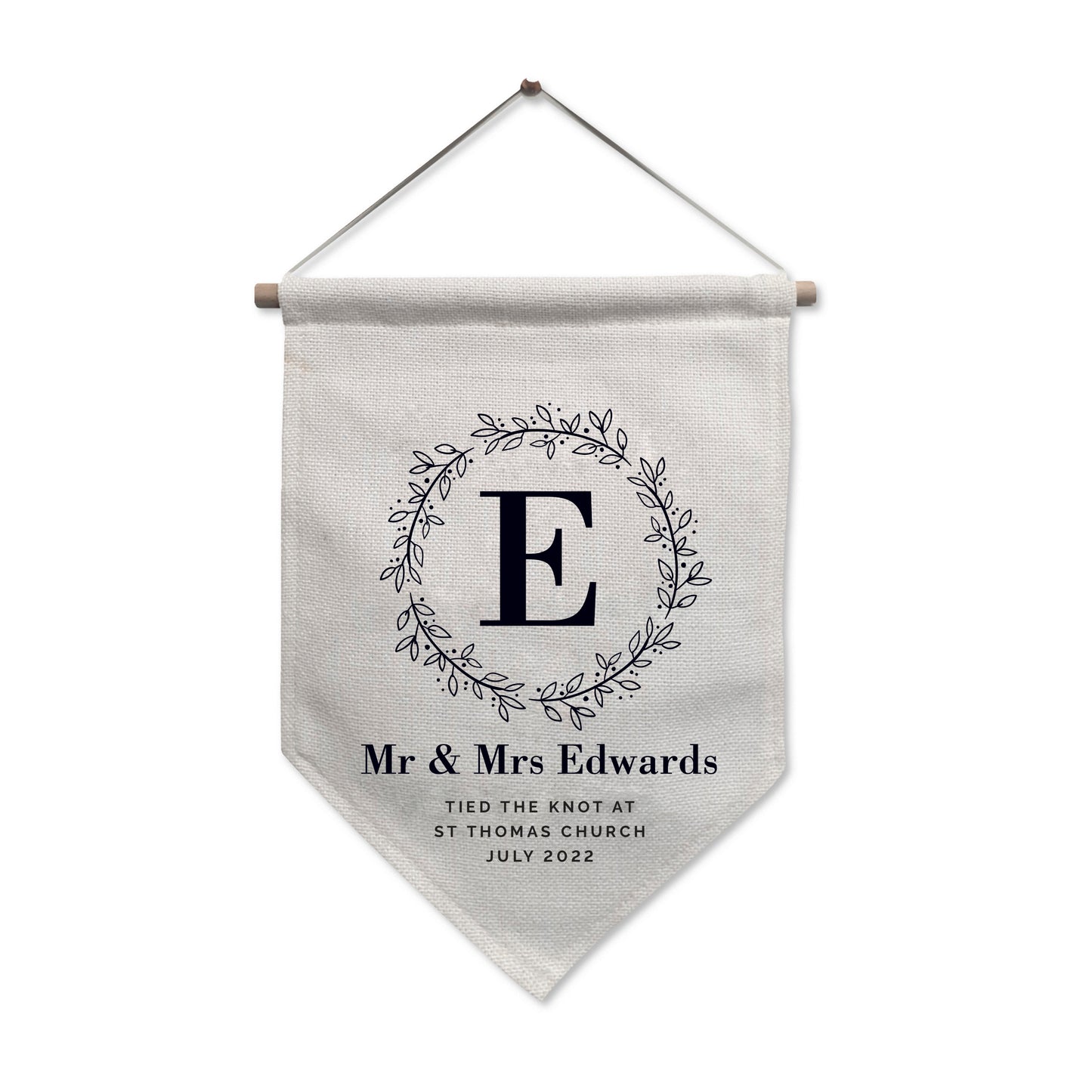 Personalised Floral Leaf Hanging Banner - MK&JD Gifts