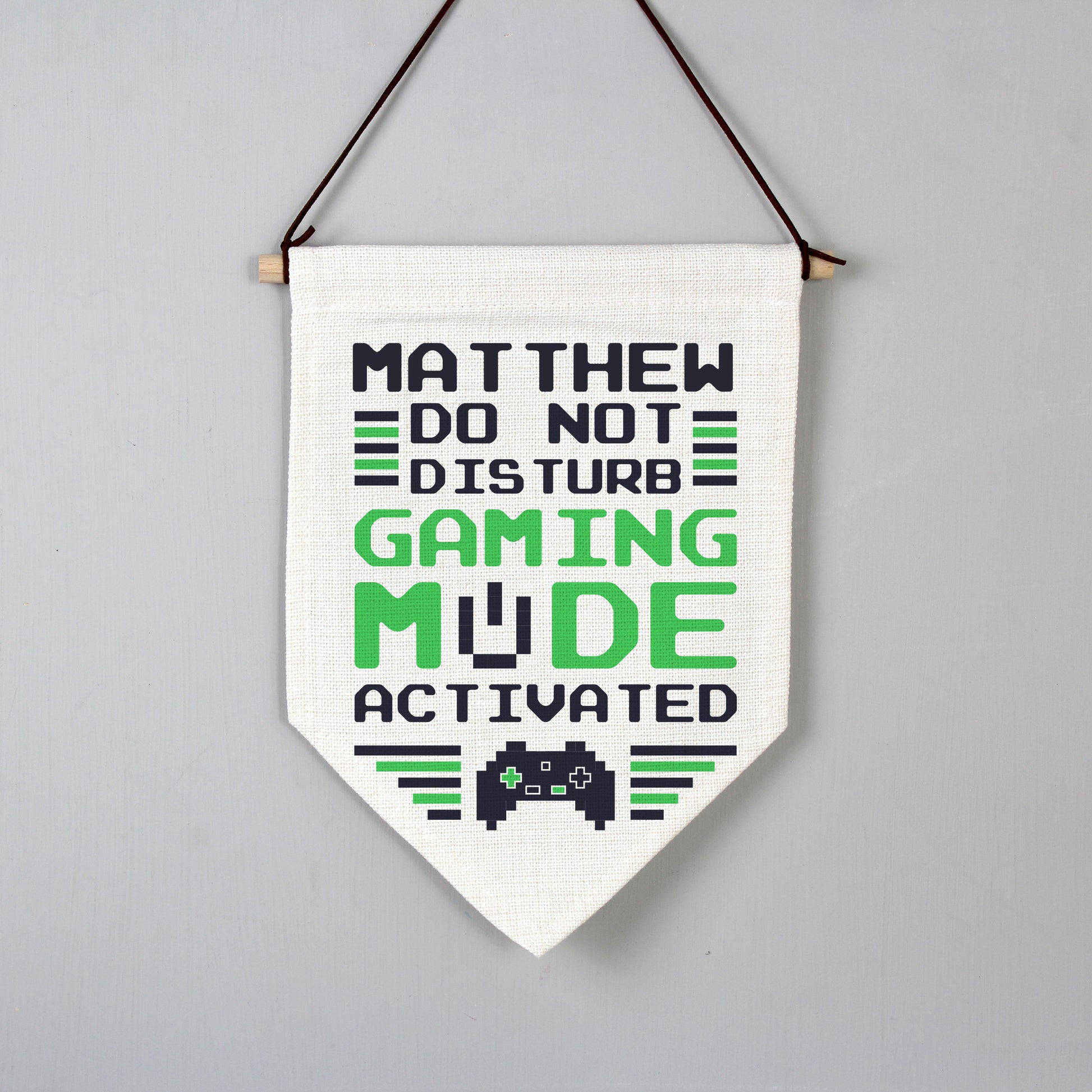 Personalised Gaming Mode Hanging Banner - MK&JD Gifts