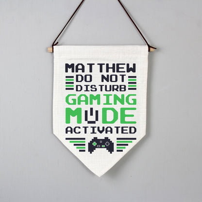Personalised Gaming Mode Hanging Banner - MK&JD Gifts
