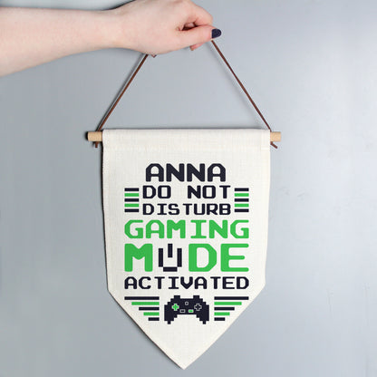 Personalised Gaming Mode Hanging Banner - MK&JD Gifts
