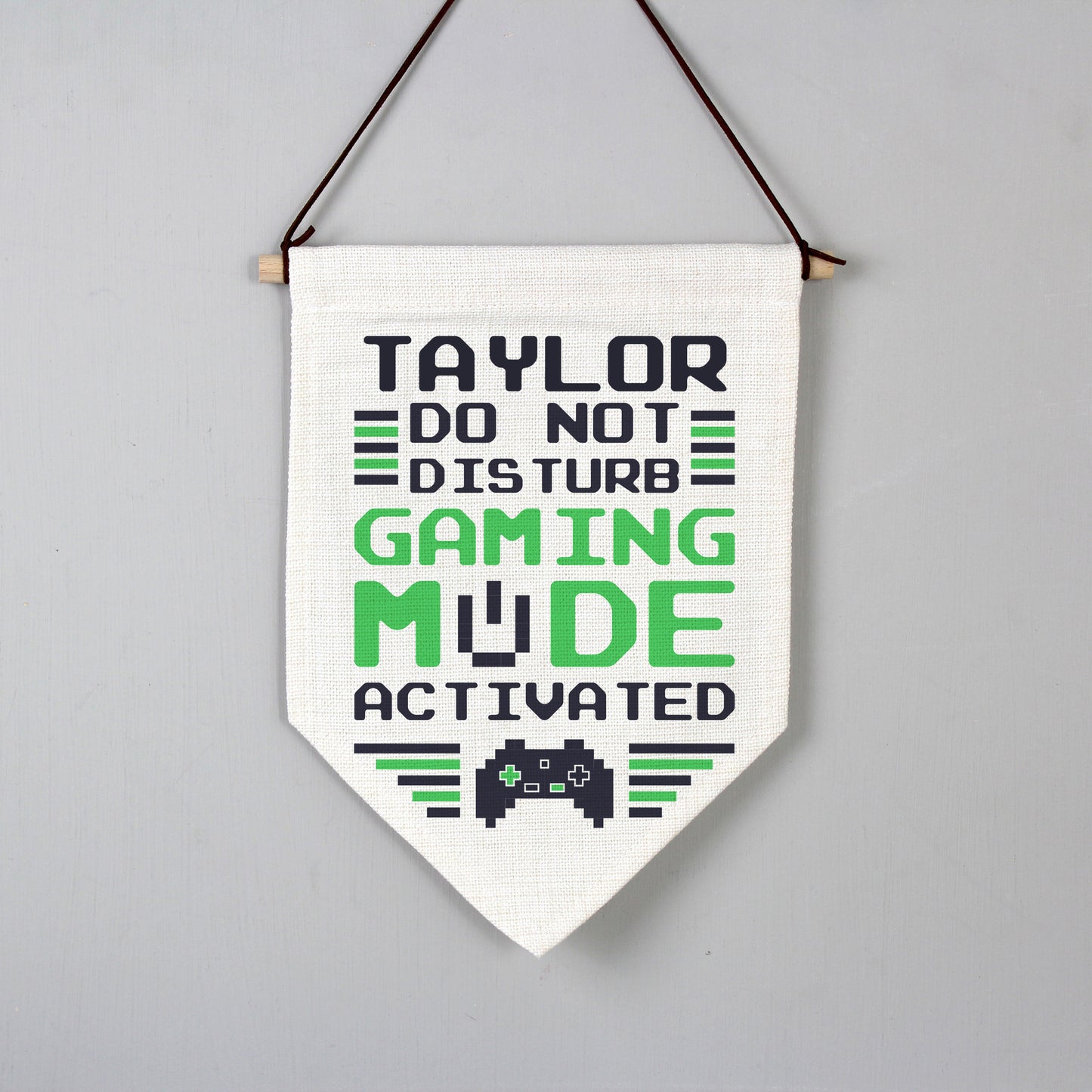 Personalised Gaming Mode Hanging Banner - MK&JD Gifts