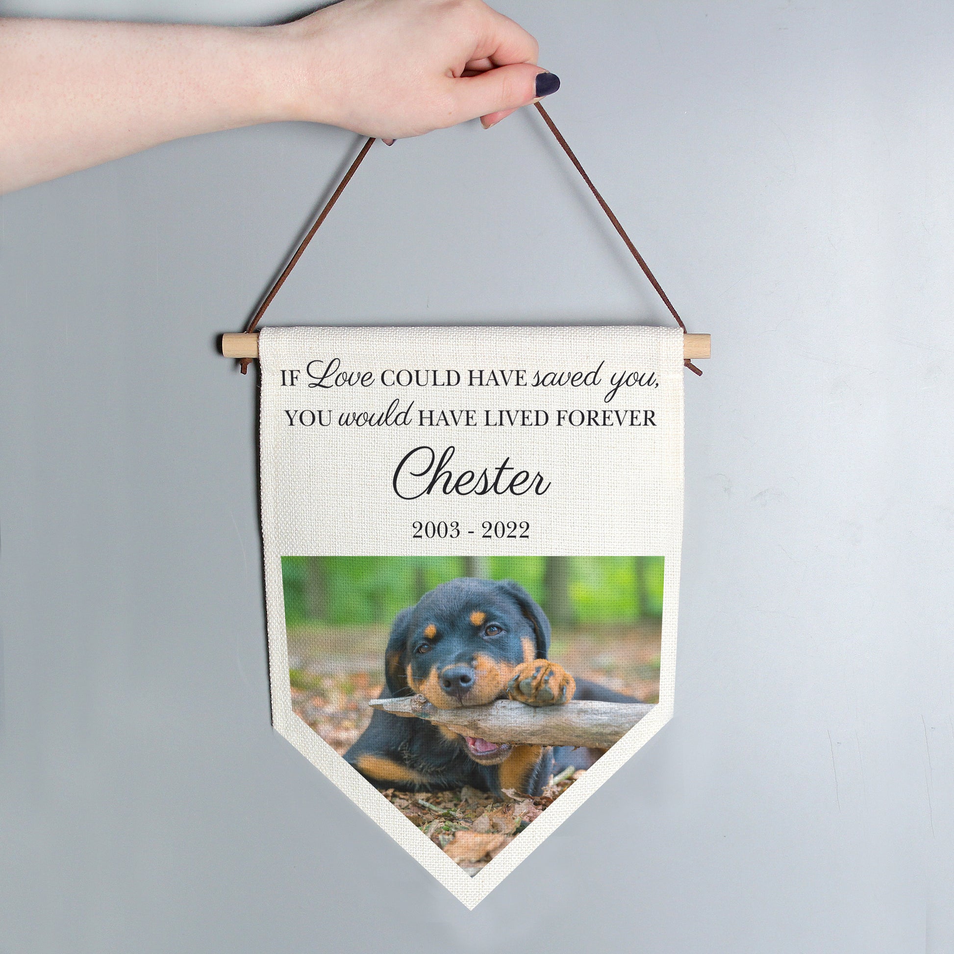 Personalised Photo Upload Pet Memorial Hanging Banner - MK&JD Gifts