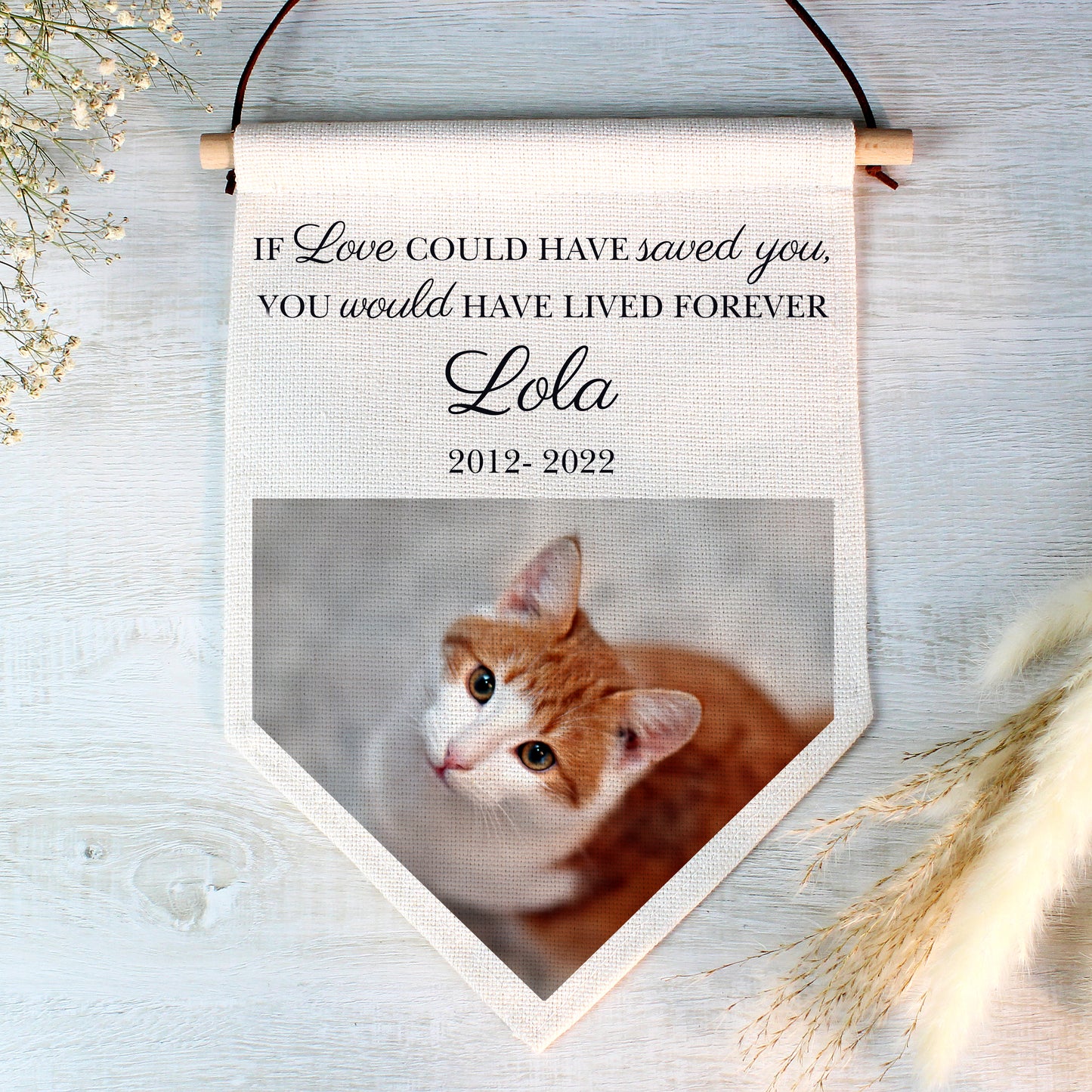 Personalised Photo Upload Pet Memorial Hanging Banner - MK&JD Gifts