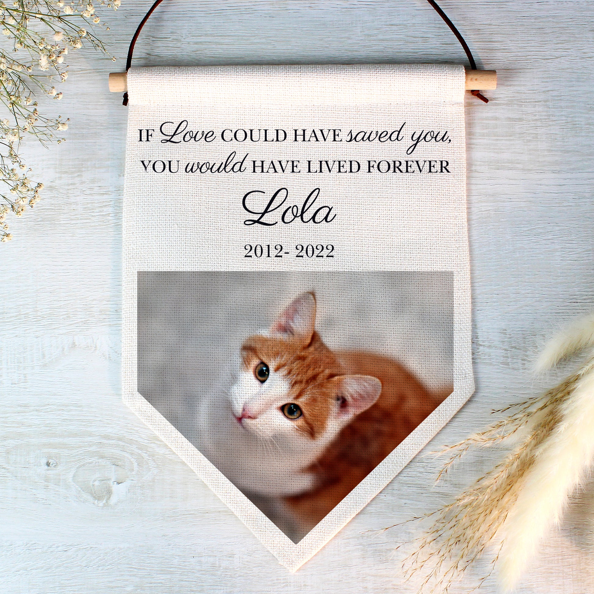 Personalised Photo Upload Pet Memorial Hanging Banner - MK&JD Gifts