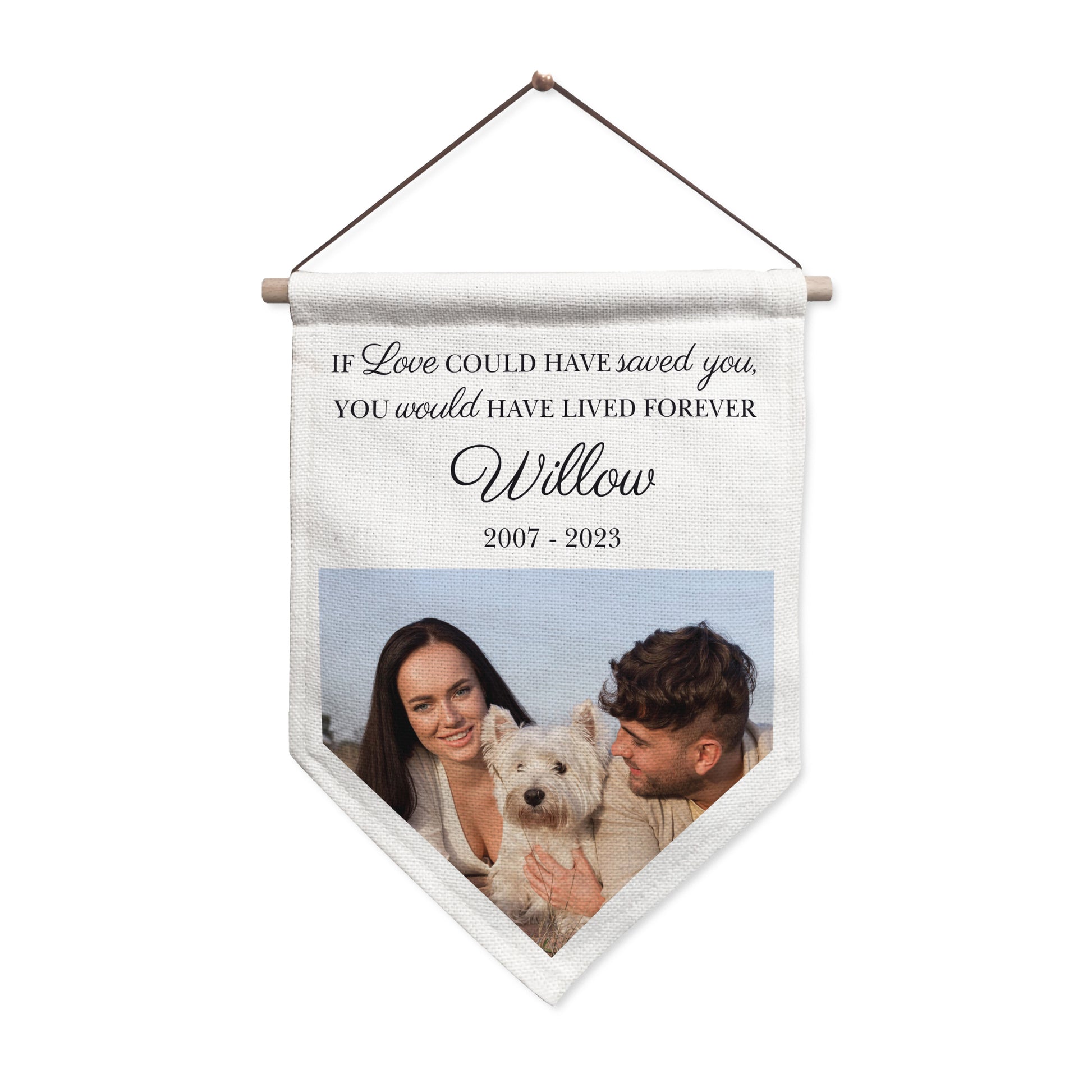 Personalised Photo Upload Pet Memorial Hanging Banner - MK&JD Gifts