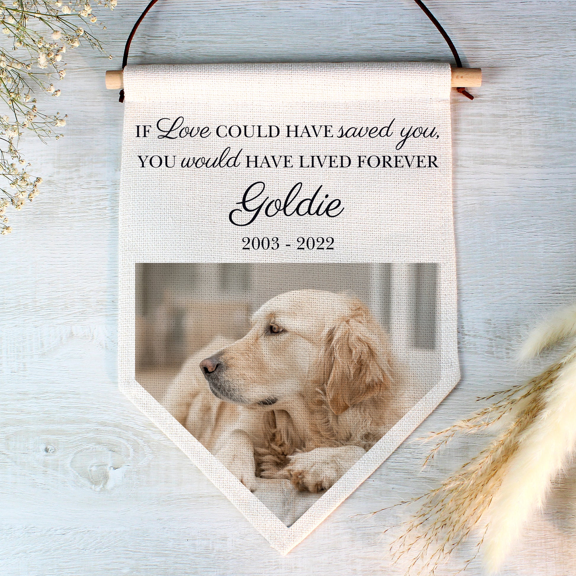 Personalised Photo Upload Pet Memorial Hanging Banner - MK&JD Gifts