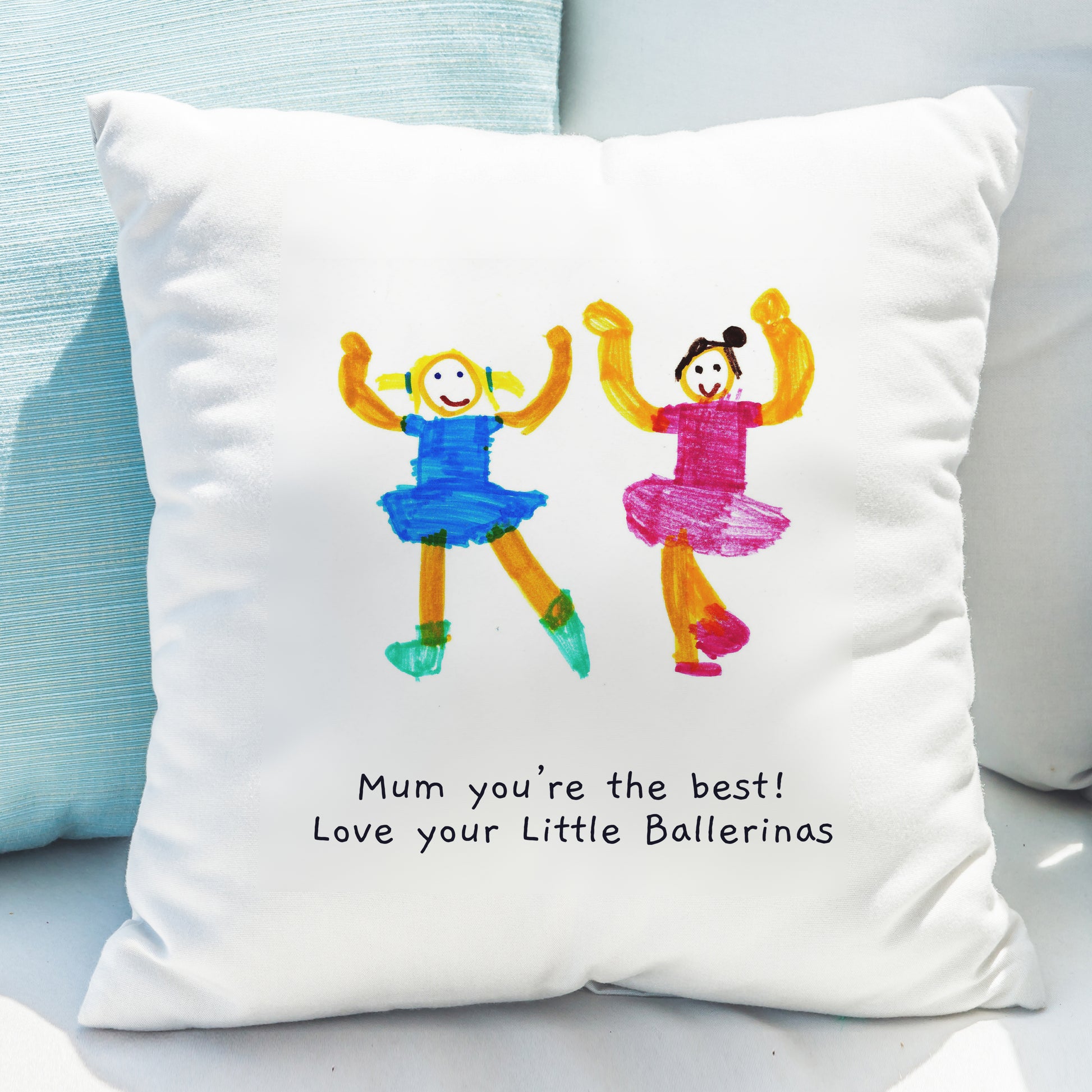 Personalised Childrens Drawing Photo Upload Cushion - MK&JD Gifts