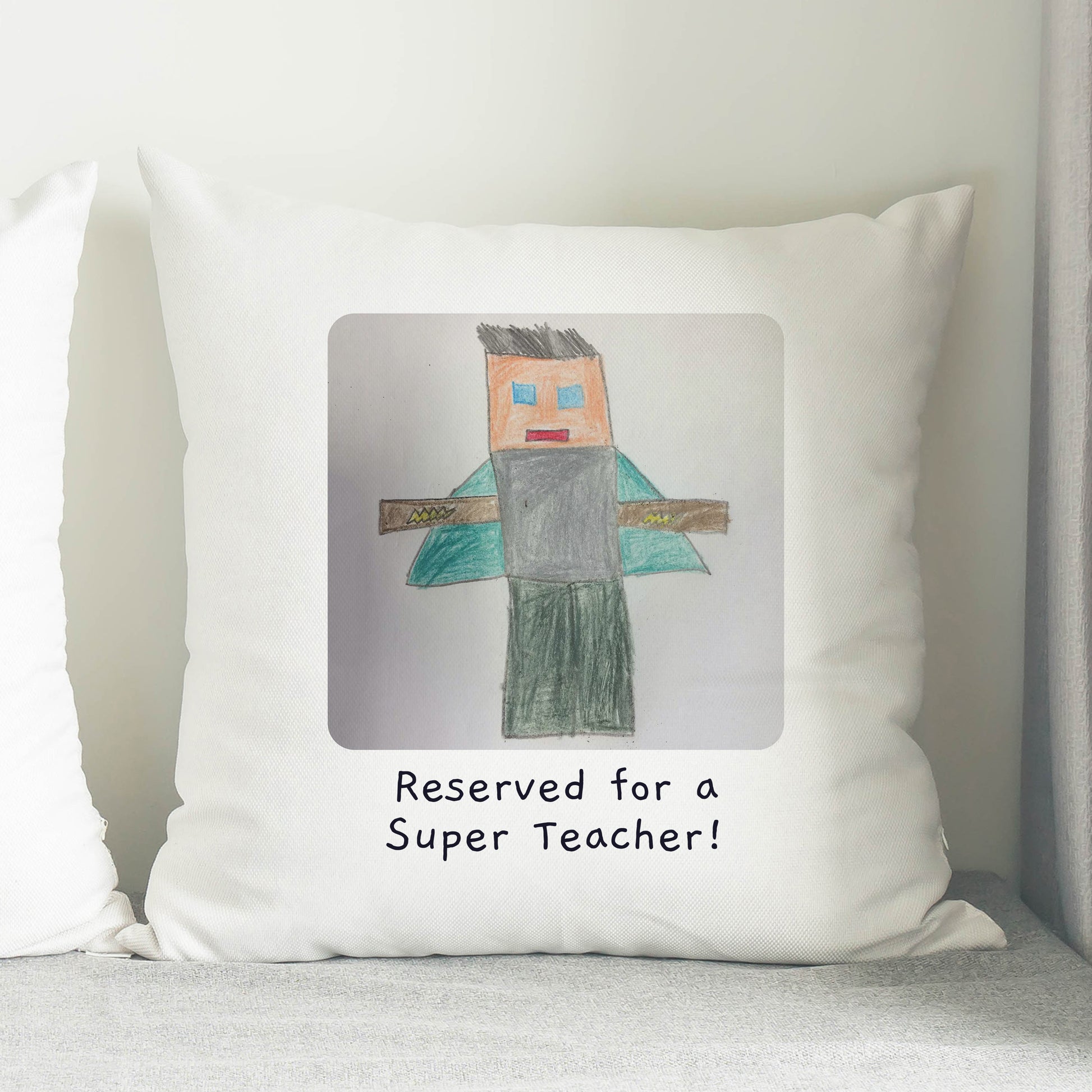 Personalised Childrens Drawing Photo Upload Cushion - MK&JD Gifts